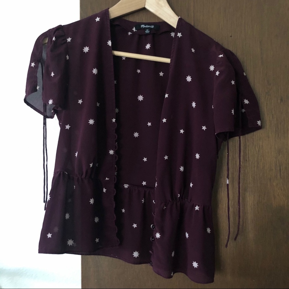Maroon Starry Blouse | Madewell